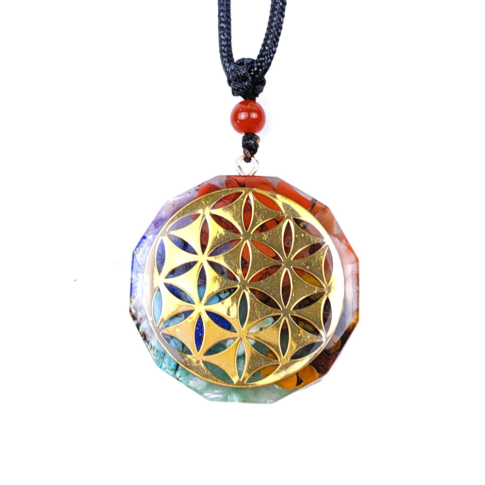 Crystal Semi-Precious Stones Meditation Colorful Pendant