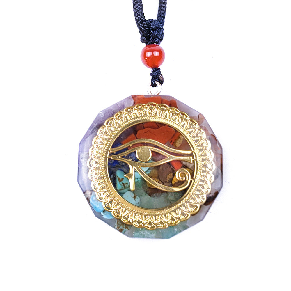 Crystal Semi-Precious Stones Meditation Colorful Pendant