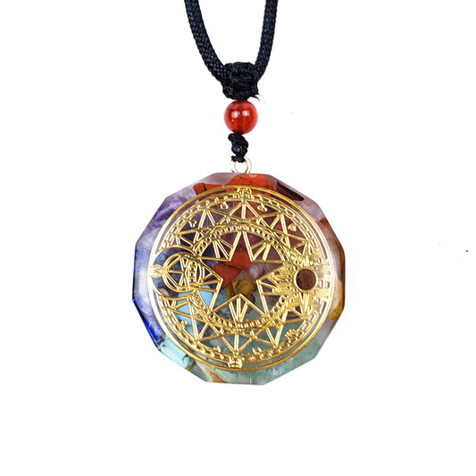 Crystal Semi-Precious Stones Meditation Colorful Pendant