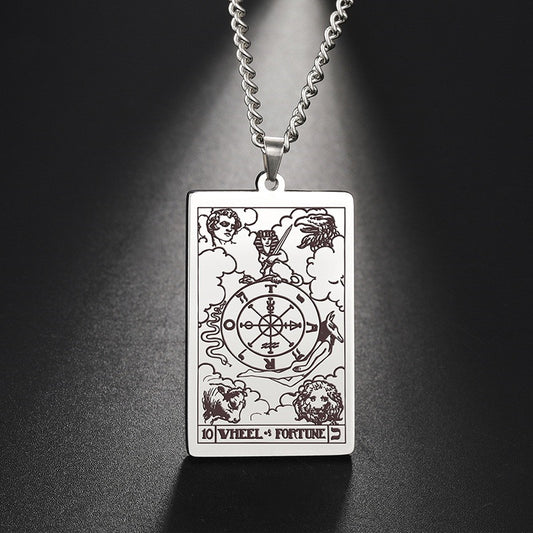 Tarot Man's Stainless Steel Necklace