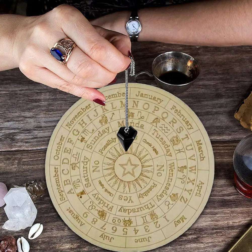 Creative Carved Divination Board Wooden Astrology Pendulum Boards