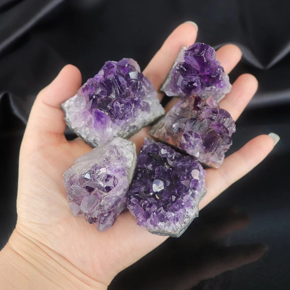 10-70g 30-50mm Amethyst Geode Natural Crystal Quartz Stone