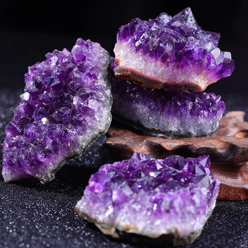 10-70g 30-50mm Amethyst Geode Natural Crystal Quartz Stone