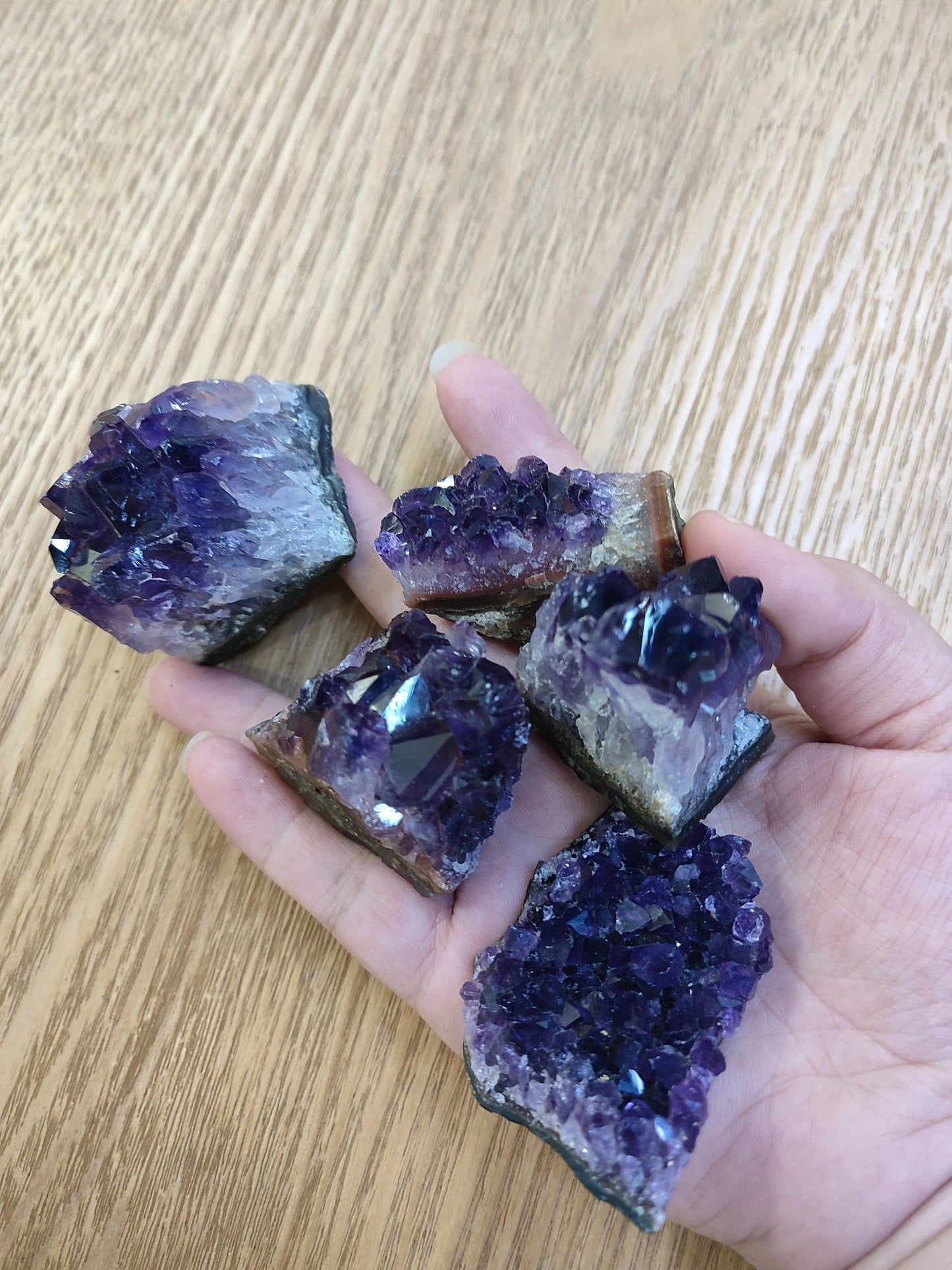 10-70g 30-50mm Amethyst Geode Natural Crystal Quartz Stone