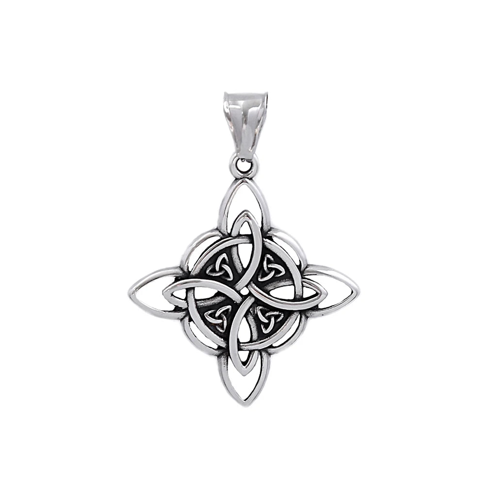 Witch Knot Pendant Necklace Vintage Viking Celtic Knot Necklace