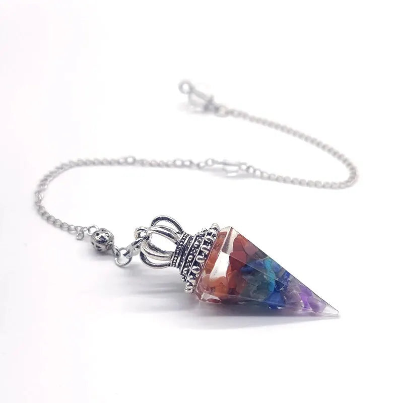 7 Chakra Healing Crystals Pendulum Divination Quartz Natural Stone