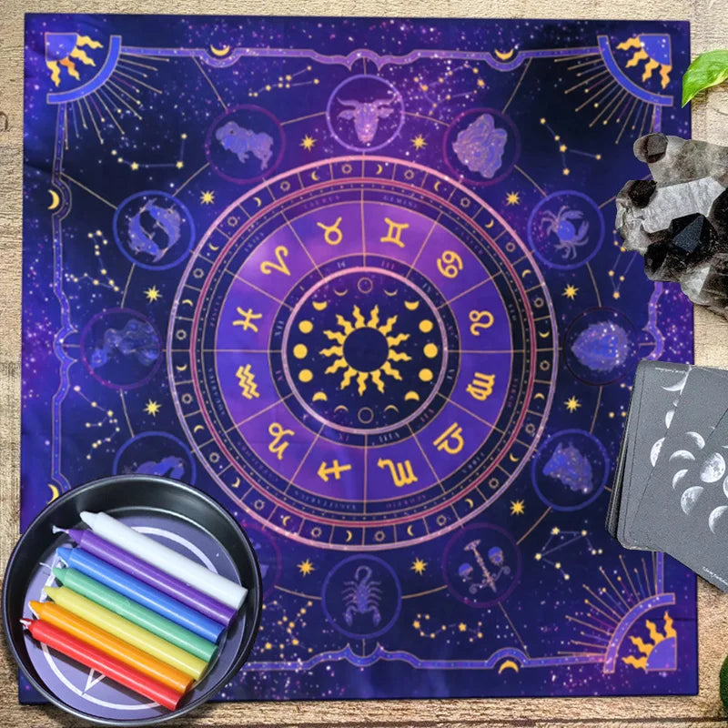 Tarot Tablecloth Tarot Cards Moonlight Flower Tablecloths