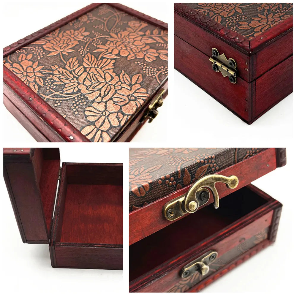 Wooden Tarot Cards Box Astrology Witch Divination Case Storage