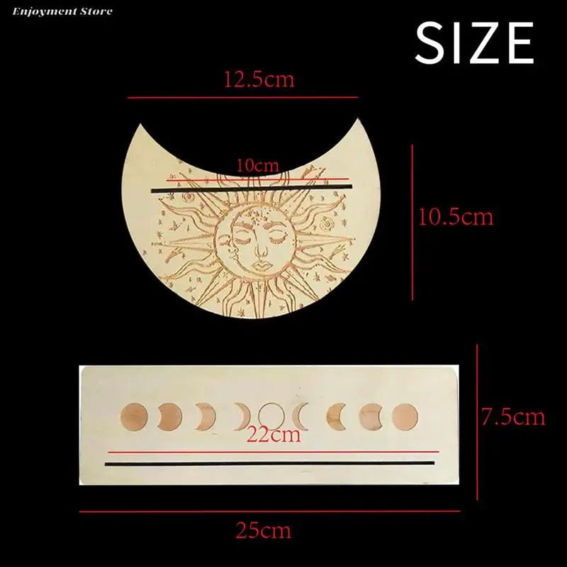 2/4pcs Wooden Card Stand for Tarot Moon Shape Rectangle Card Altar Stand