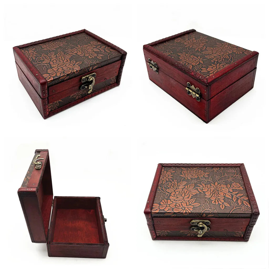 Wooden Tarot Cards Box Astrology Witch Divination Case Storage