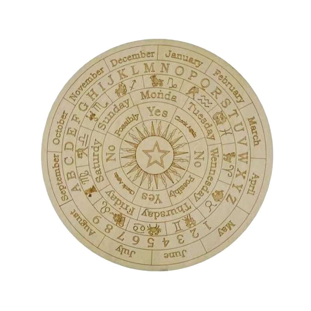 Creative Carved Divination Board Wooden Astrology Pendulum Boards