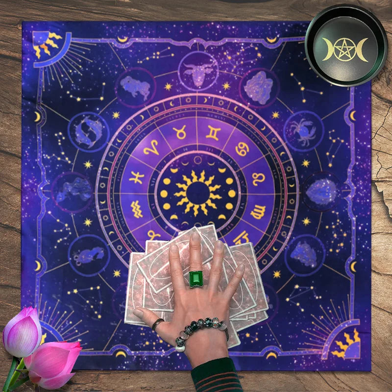 Tarot Tablecloth Tarot Cards Moonlight Flower Tablecloths