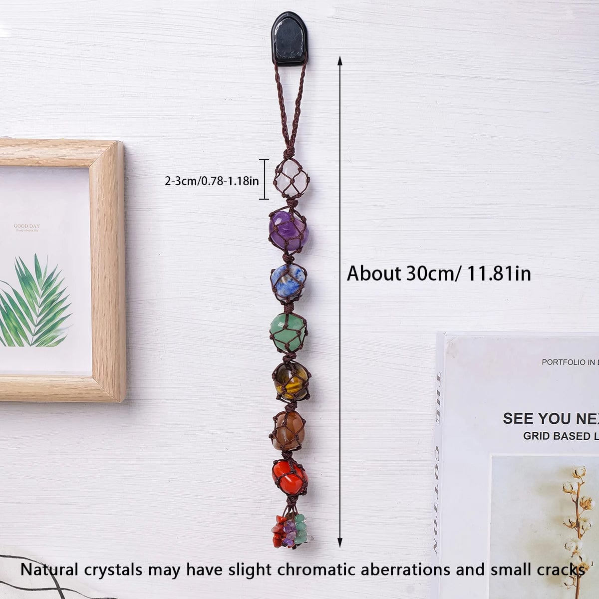 1PC Natural Crystal Chakra Pendant Tumbled Healing Stone