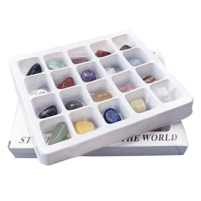 1 Box Gift Raw 20 PCS Gemstones Collectible