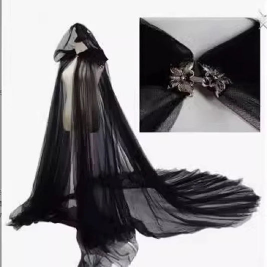 Medieval Cape Shawl Unisex Adult Wicca Hooded Floor Cloak