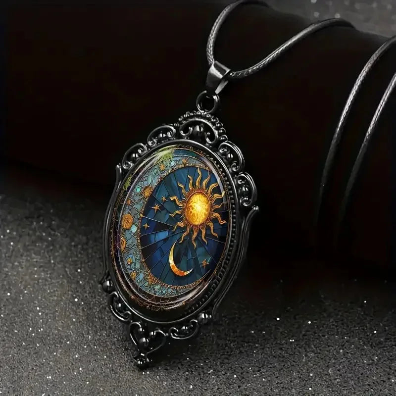 Sun And Moon Pendant Necklace Versatile Temperament Jewelry