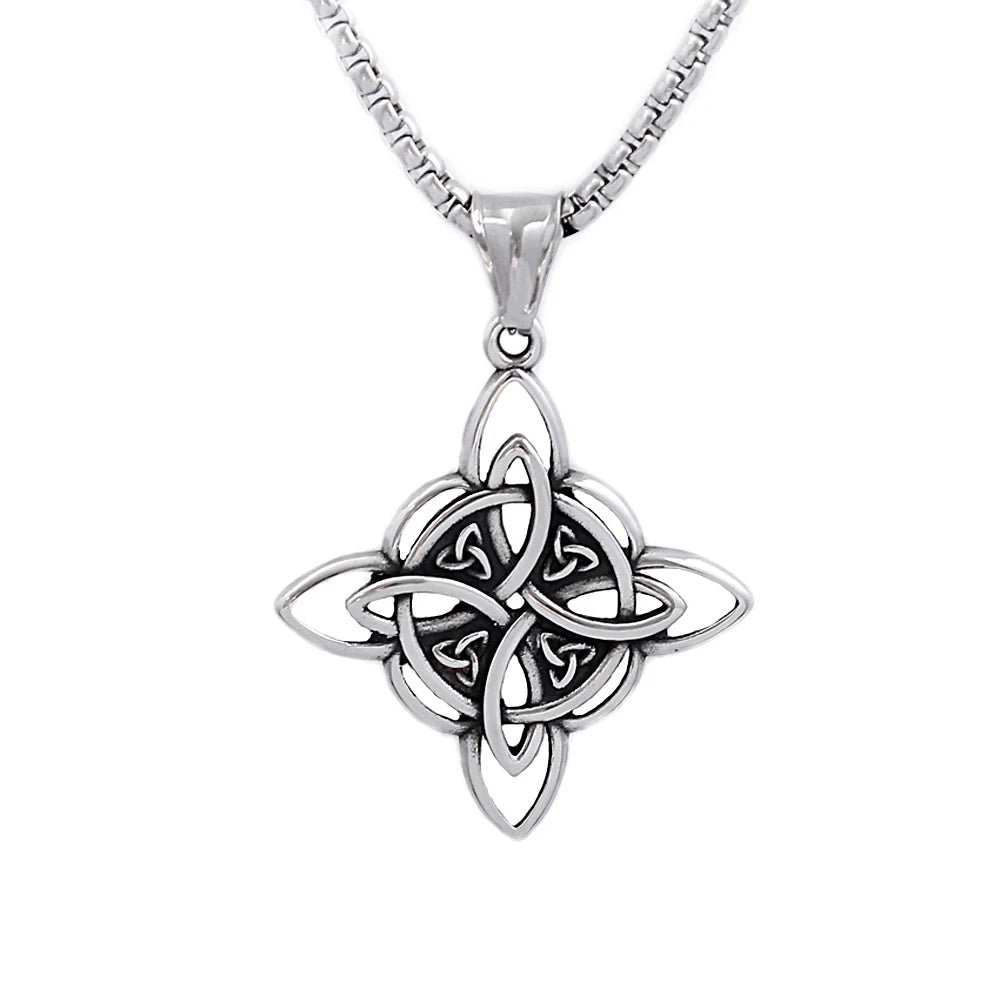 Witch Knot Pendant Necklace Vintage Viking Celtic Knot Necklace