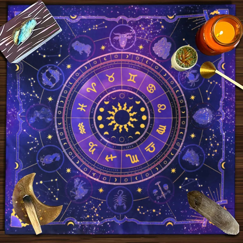 Tarot Tablecloth Tarot Cards Moonlight Flower Tablecloths