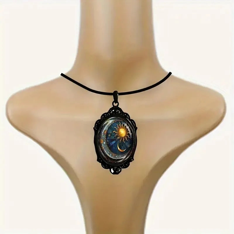 Sun And Moon Pendant Necklace Versatile Temperament Jewelry