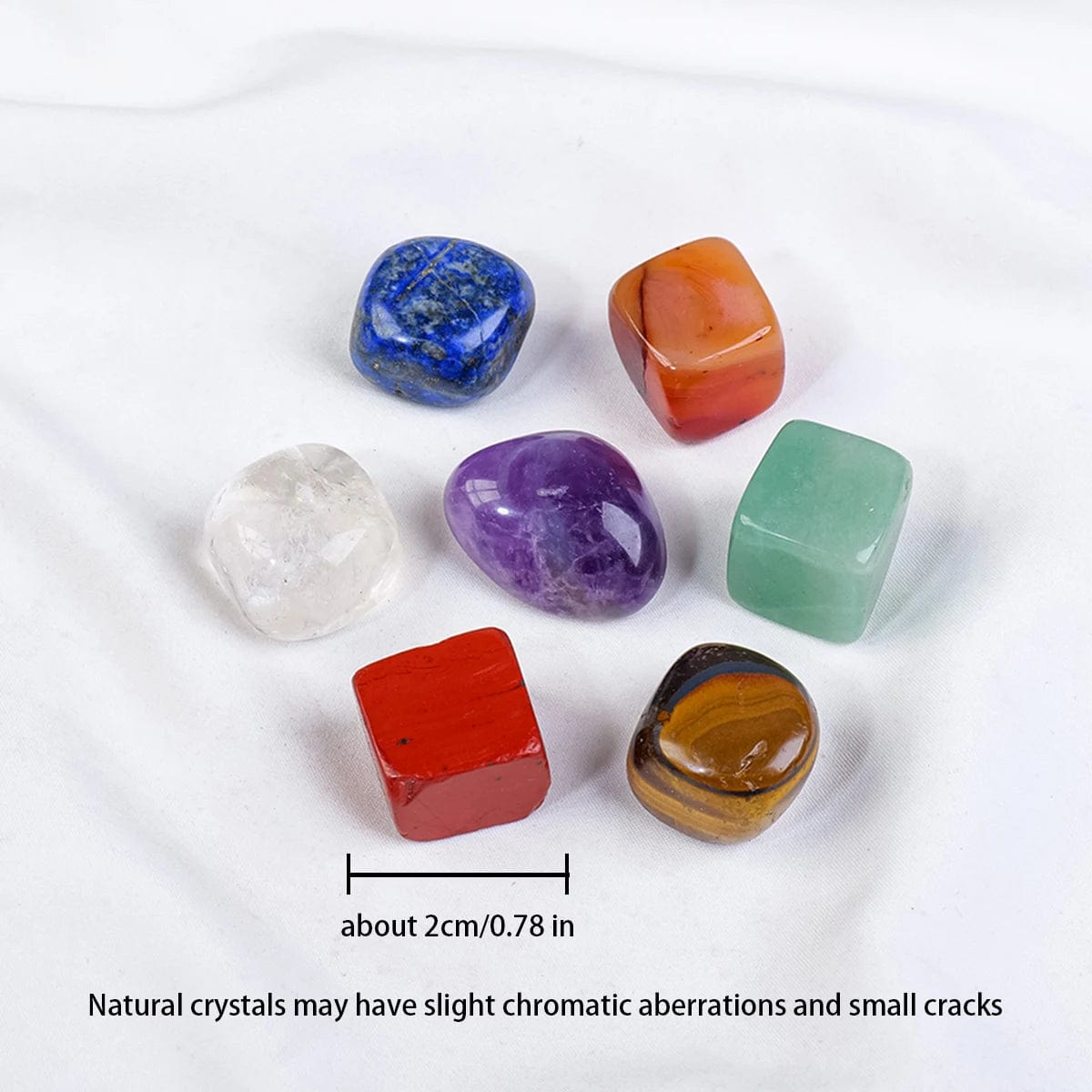 1PC Natural Crystal Healing Gem 7 Chakra Set Tumbled Stones