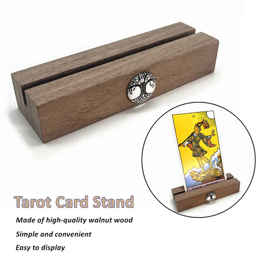 Wood Tarot Card Stand Holder Walnut Wooden Oracle Display Meditation Decor Witchy Accessories Shrine Witchcraft Gifts L777