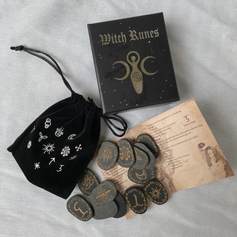 Wood Runes Stone Set Witches Rune Set