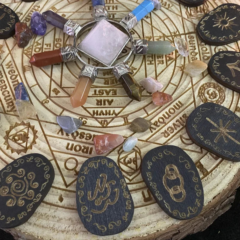 Wood Runes Stone Set Witches Rune Set