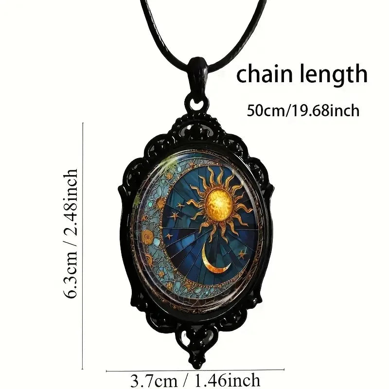 Sun And Moon Pendant Necklace Versatile Temperament Jewelry