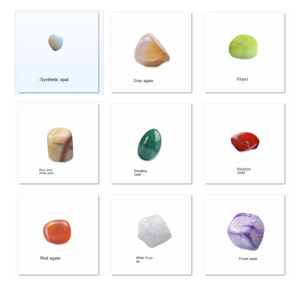 1 Box Gift Raw 20 PCS Gemstones Collectible