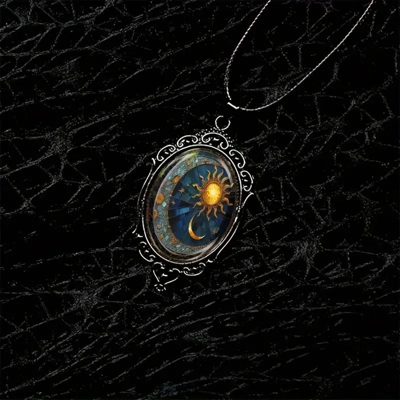 Sun And Moon Pendant Necklace Versatile Temperament Jewelry