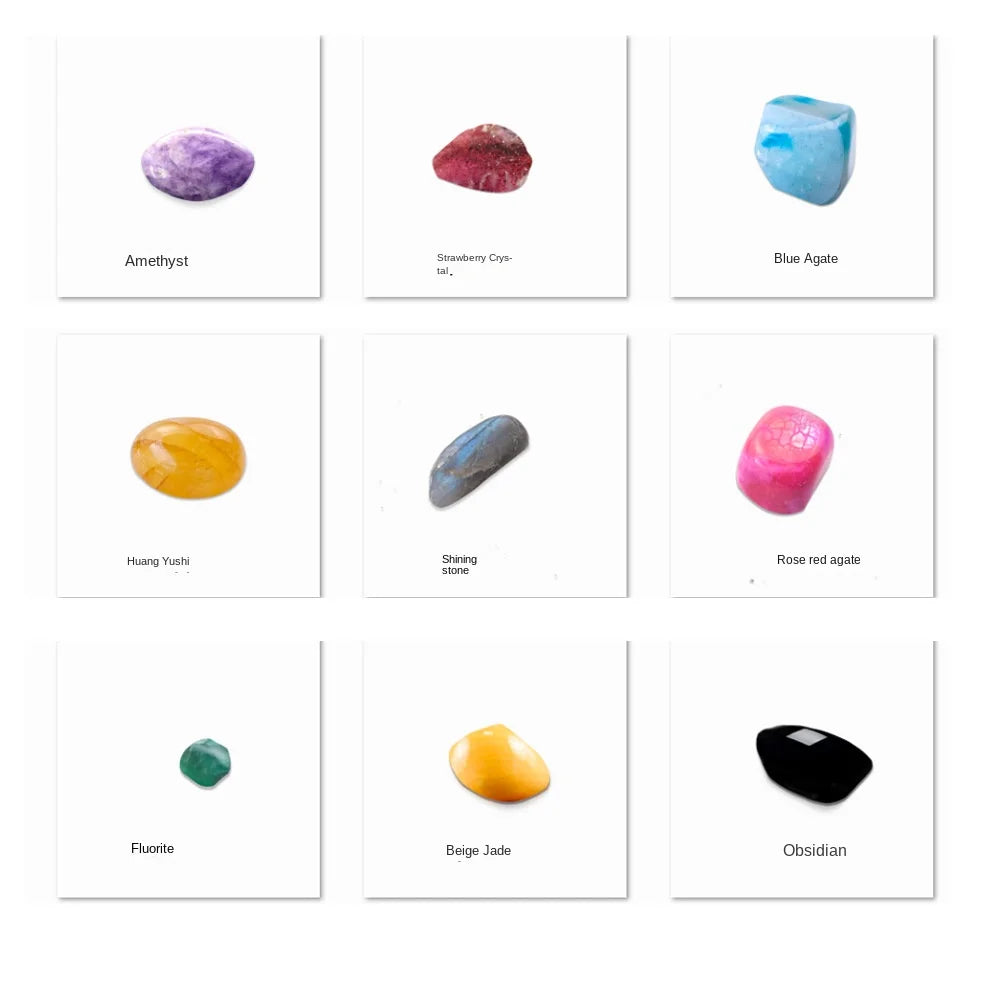 1 Box Gift Raw 20 PCS Gemstones Collectible