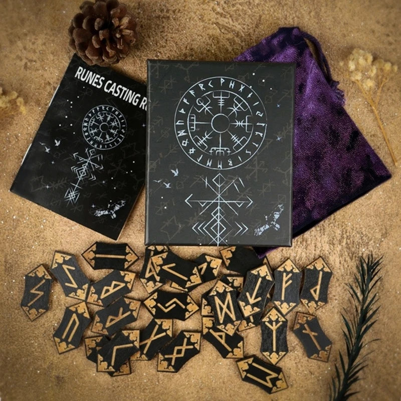 Set of Runes Tarot Cards Magicals Symbol for Divination