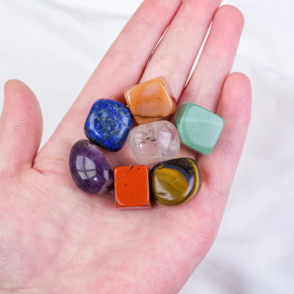 1PC Natural Crystal Healing Gem 7 Chakra Set Tumbled Stones