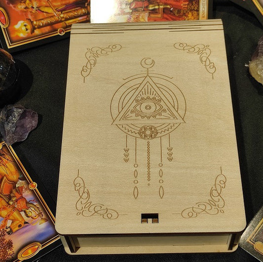 Wooden Tarot Storage Box Decoration Density Board