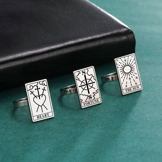 Tarot Steel Ring Men's And Women's Stainless